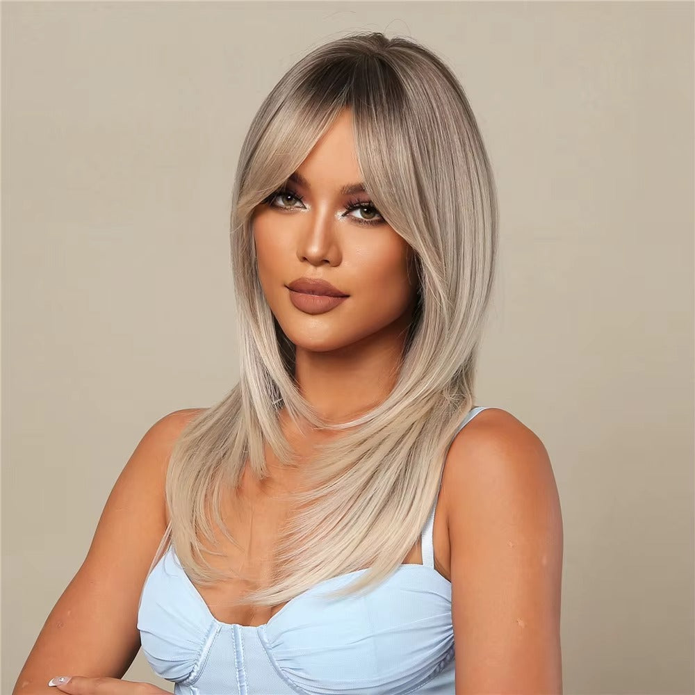 Platinum blonde pruik - 60 cm
