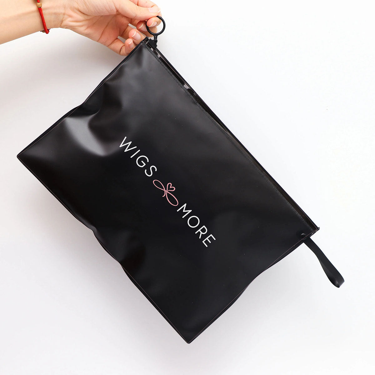 Koper rode pruik - golvend - 70cm