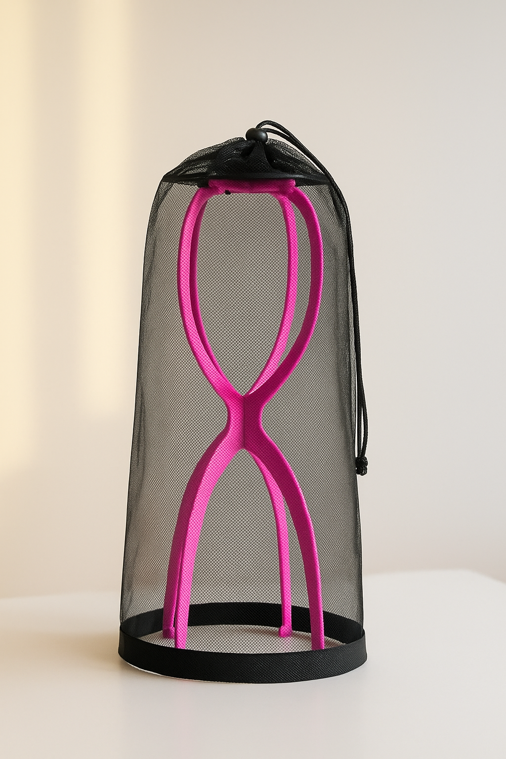 Pruikenstandaard + beschermhoes - 51 cm