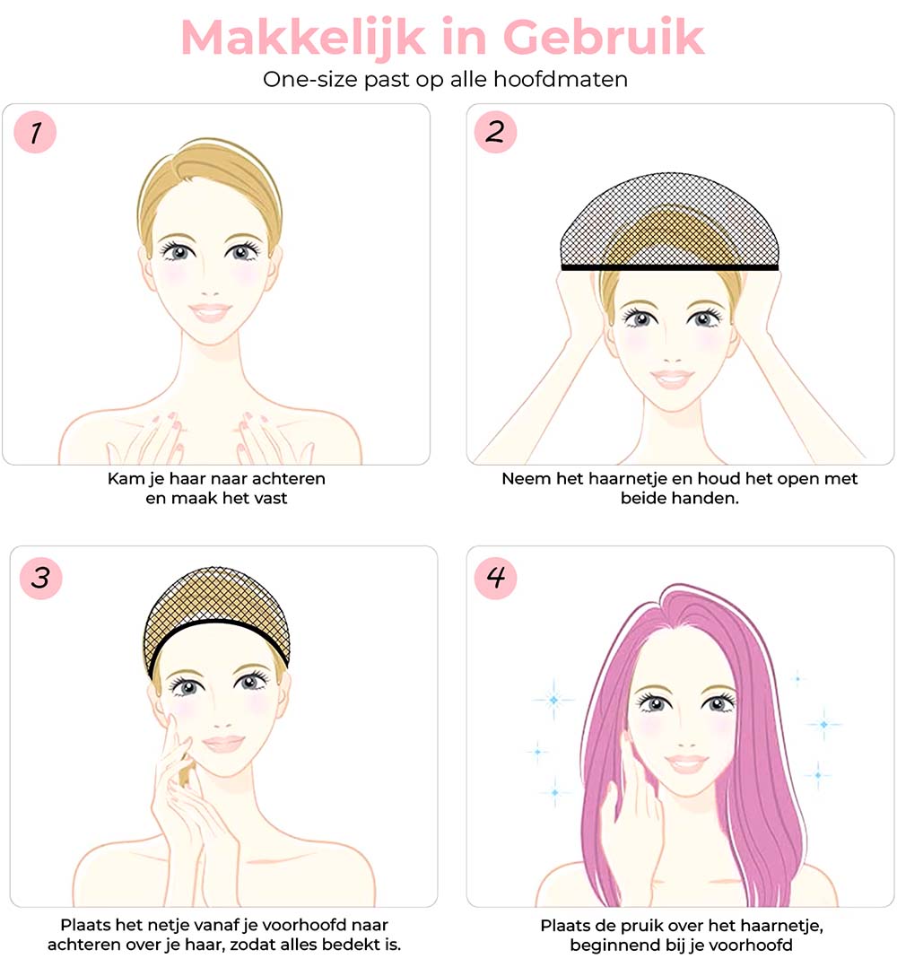 Wig cap - haarnet voor dames pruiken - 2 stuks Beige