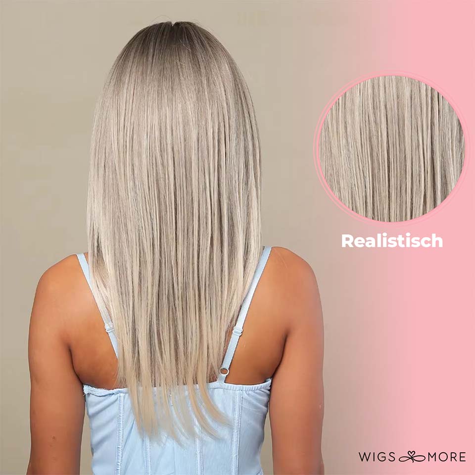 Platinum blonde pruik - 60 cm